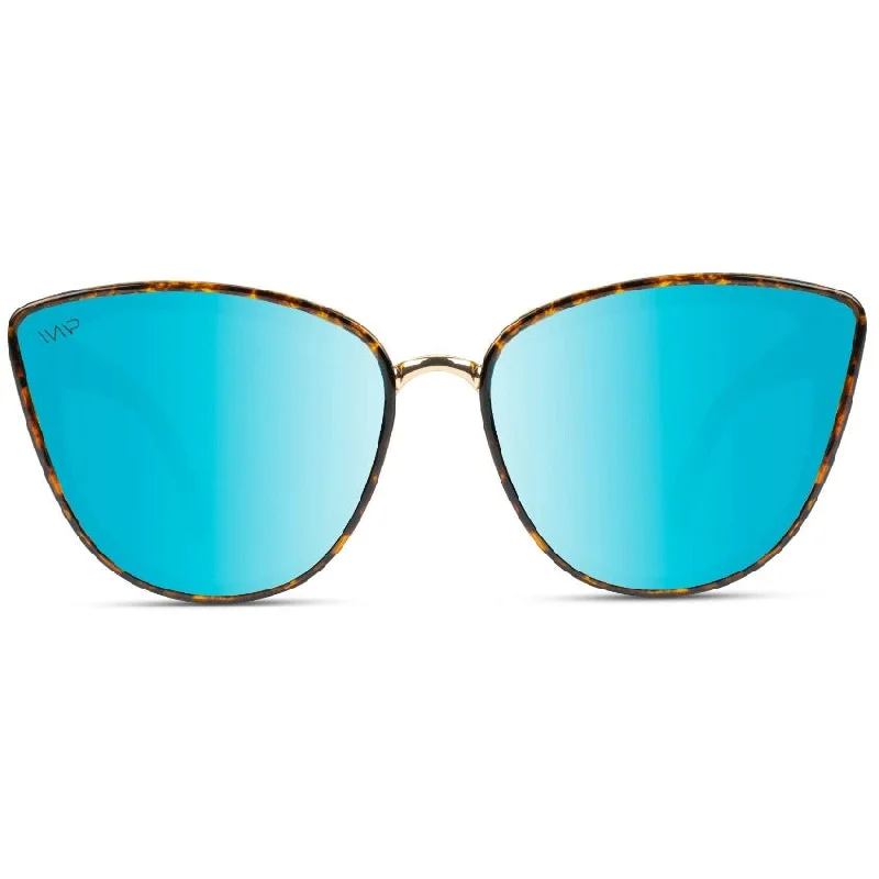 Tortoise Frame / Mirror Blue Lens