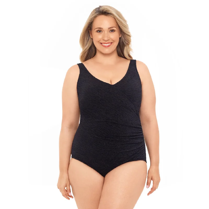 Krinkle Chlorine Resistant Swimsuits - Black