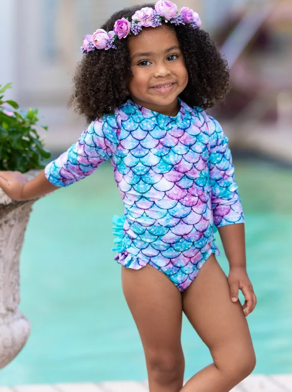 Mermagical Rash Guard One Piece Swimsuit