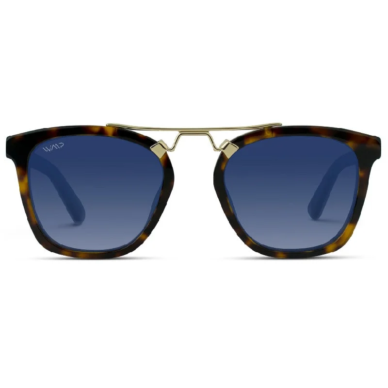 Whiskey Brown Tortoise / Blue Gradient Lens