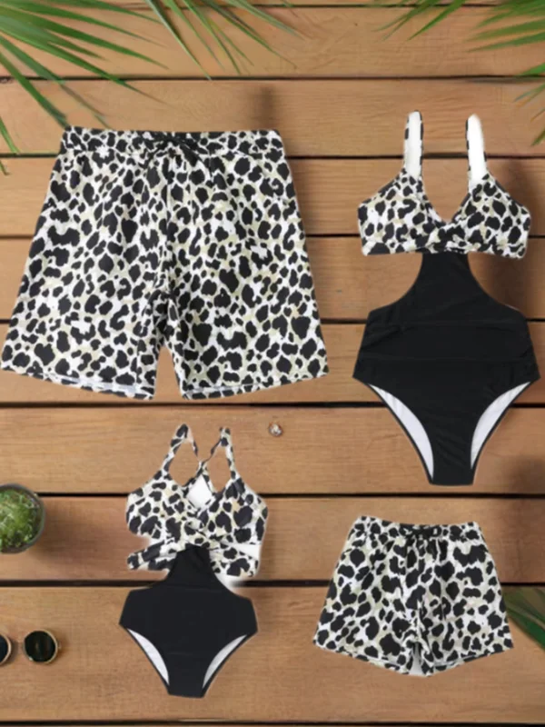 Family Style Roaring Fun Leopard Print Swimsuit