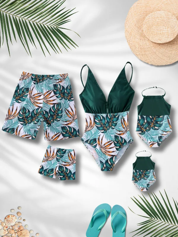 Family Style Tropicana Print Swimsuit