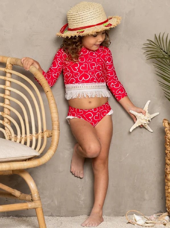 Weekend Getaway Rash Guard Two Piece Swimsuit