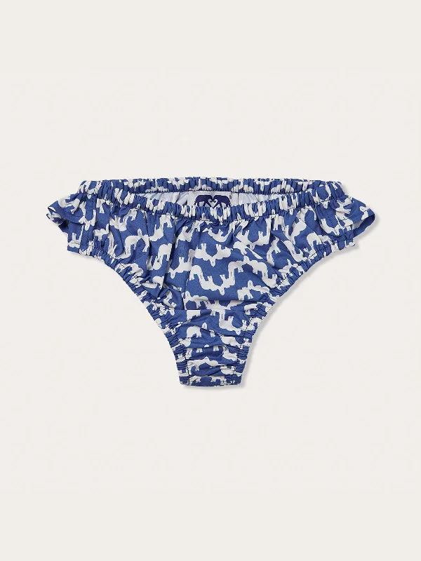 Girls Elephant Palace Blue Calabash Bikini Bottoms