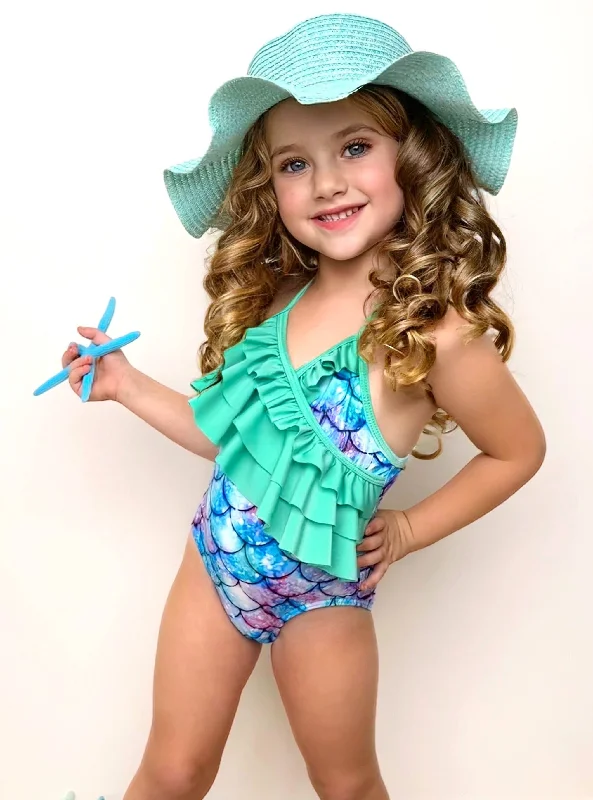 Enchanted Vacay Mermaid Print One-Piece Swimsuit