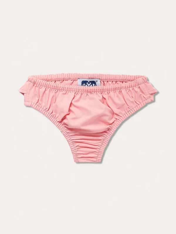 Girls Pastel Pink Calabash Bikini Bottoms