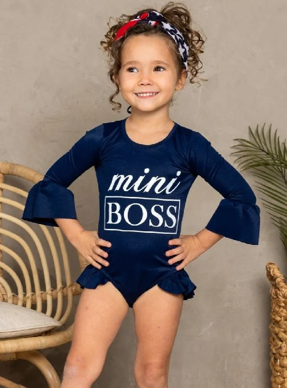 Mini Boss Rash Guard One Piece Swimsuit