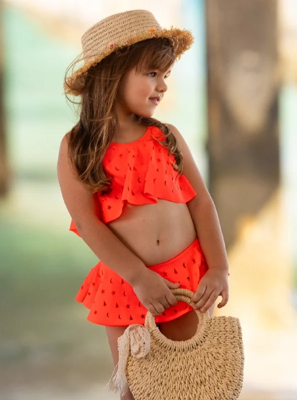 Moon N' Stars Skirted Two Piece Swimsuit