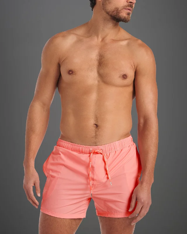 Grid Swim Short - Bondi Pink