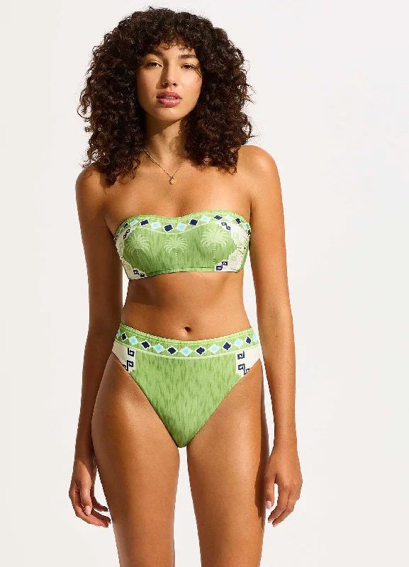 Kasbah Bustier Bandeau Bikini Top - Sage