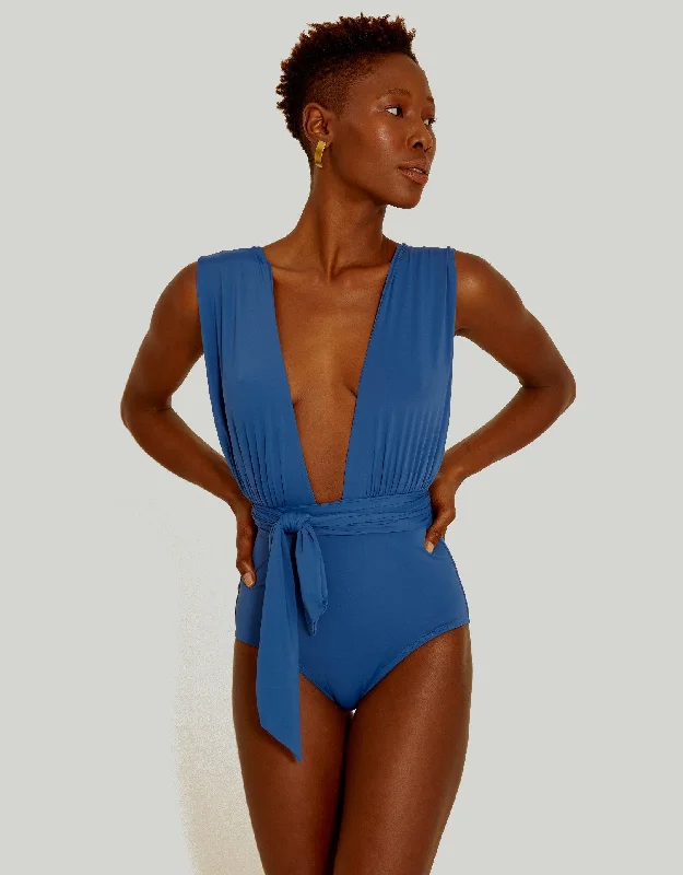 Chic Multi Way One Piece Swimsuit Cobalt Blue