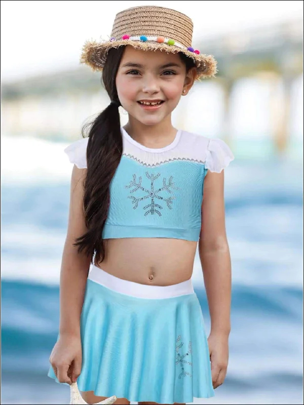 Pretty Princess Light Blue Two Piece Swimsuit