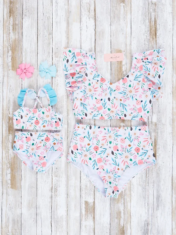 Mom & Me Pretty Primrose Ruffle Swimsuit