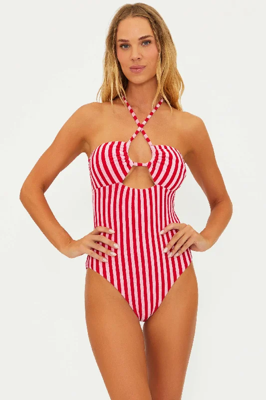 Phoenix One Piece Candy Cane Stripe Terry