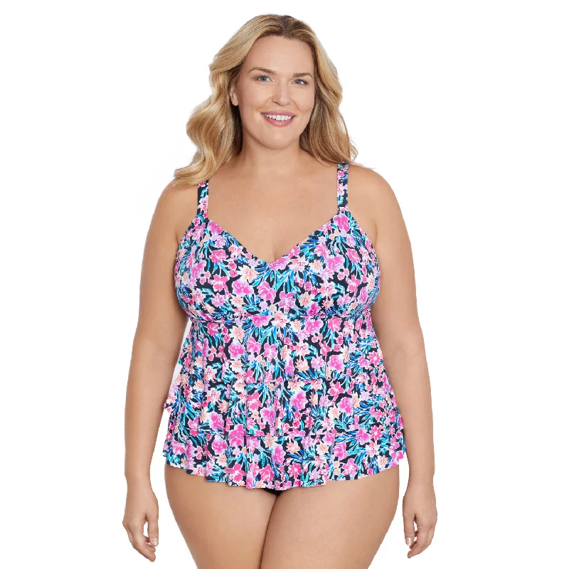 Top & Bottom - One Piece Swimsuit Plus - Florentine