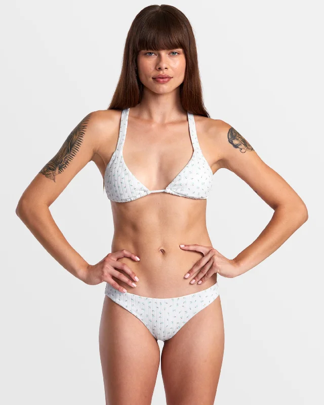 Pointe Wide Crossback Triangle Bikini Top - White