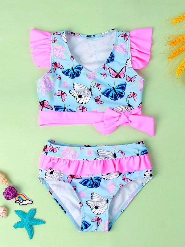 Poolside Butterfly Two Piece Swimsuit