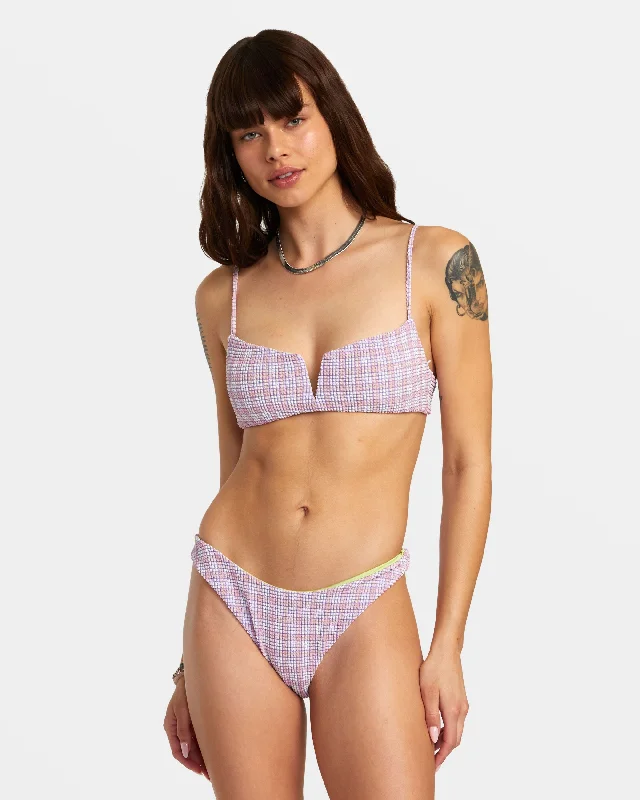 Prepped V-Wire Bralette Bikini Top - Iris