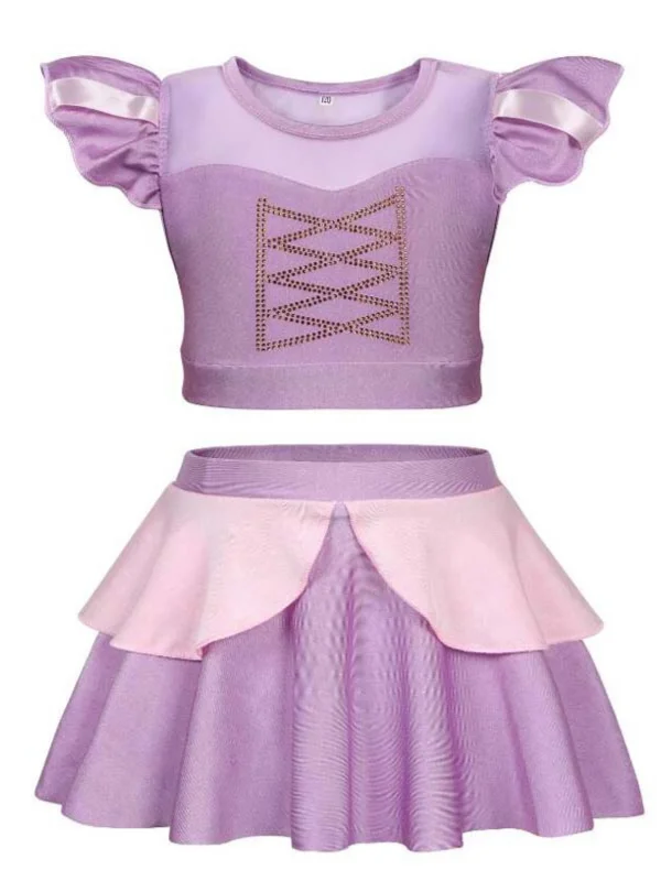 Pretty Princess Purple Two Piece Swimsuit