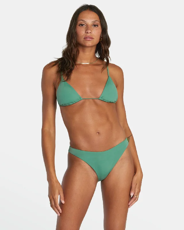 Solid Slide Triangle Bikini Top - Palm