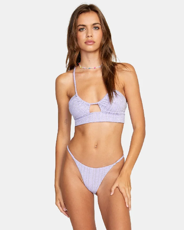 Stardust Crop Bikini Top - Violet