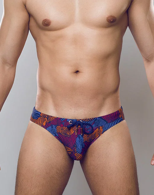 V20 Print Swim Brief - Stallion Navy