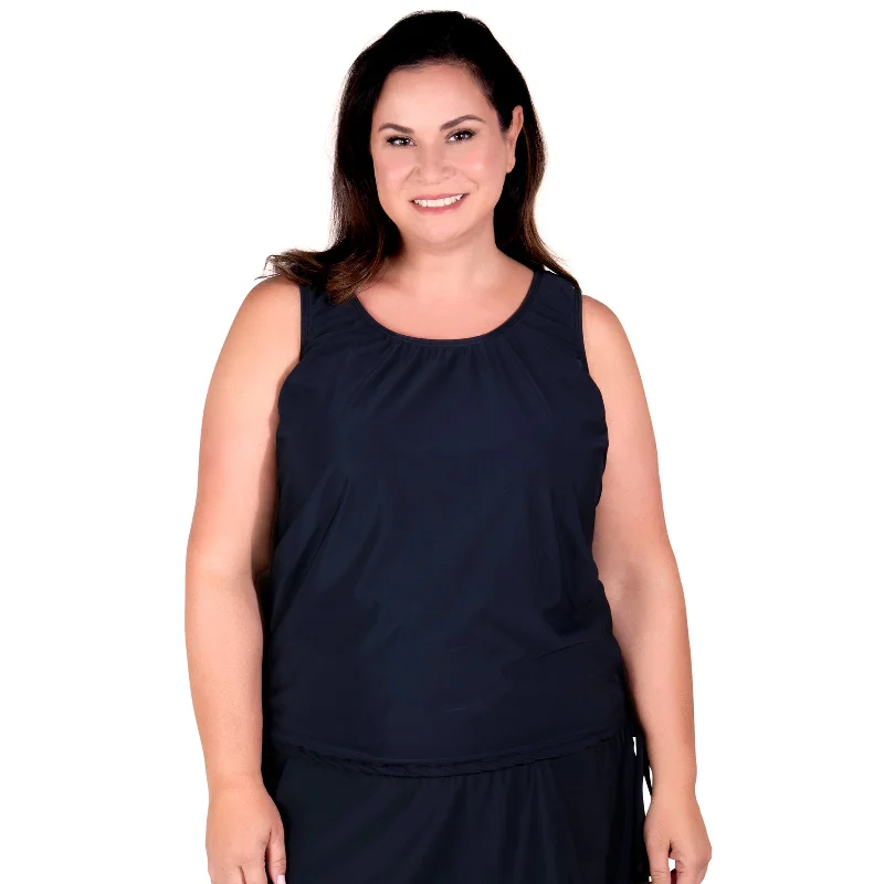 Wear Your Own Bra Plus Size Swimwear Top - Black