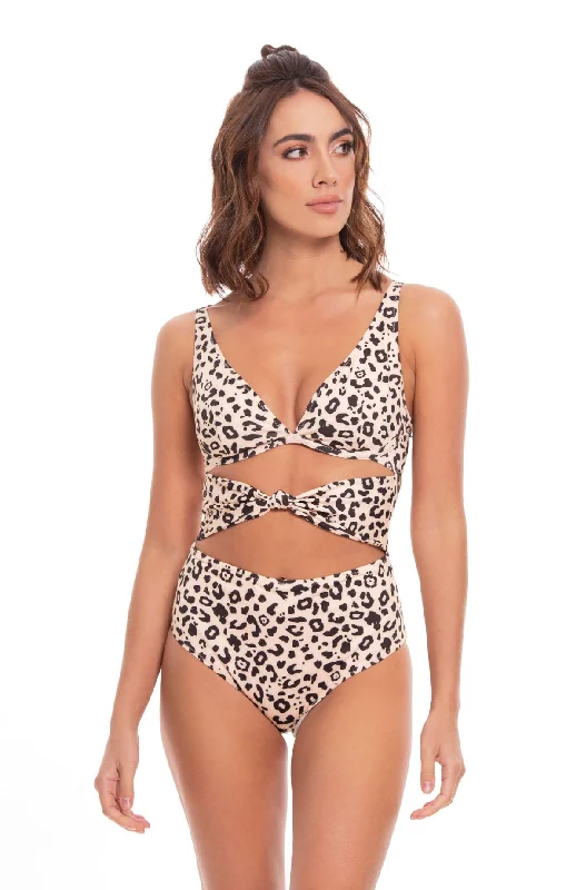 Animal Print One Piece Swimsuit